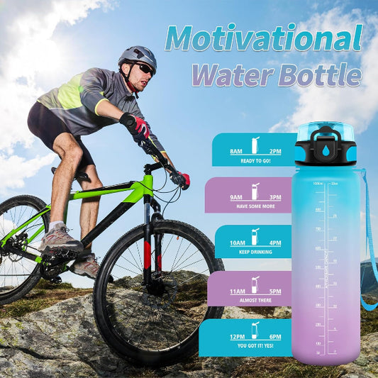Bouteille d'eau durable et motivante
